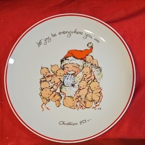 Vintage 1973 Kewpie Christmas Rose O'Neill Commemorative Collector Plate